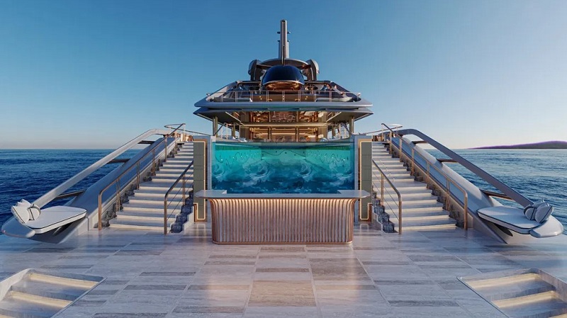 This New 374-Foot Megayacht Has an Epic 66-Foot Hydraulic Swimming Pool