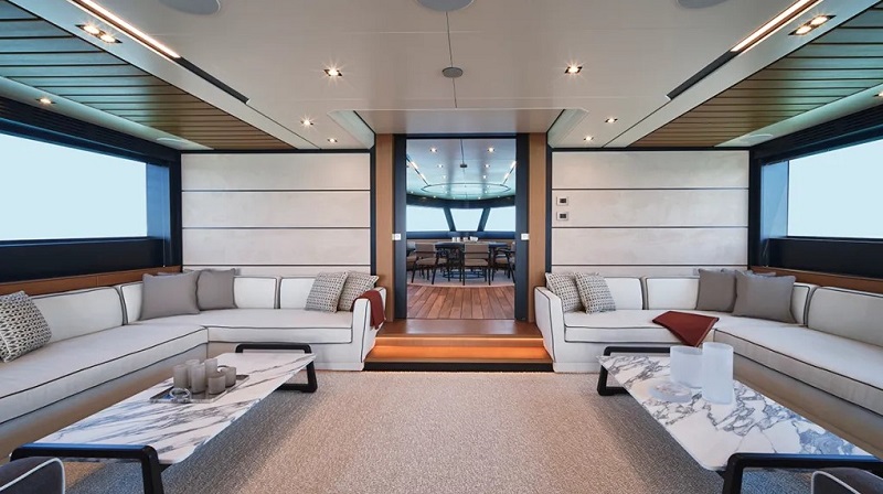 The Interior of This Sleek New 89-Foot Yacht Got the Loro Piana Treatment