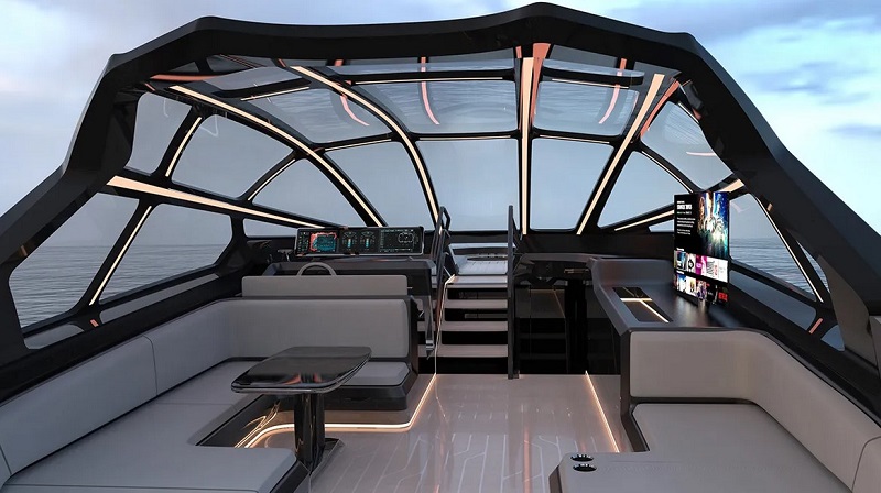 This Sleek New 55-Foot Carbon-Fiber Yacht Looks Like a Spaceship for the High Seas