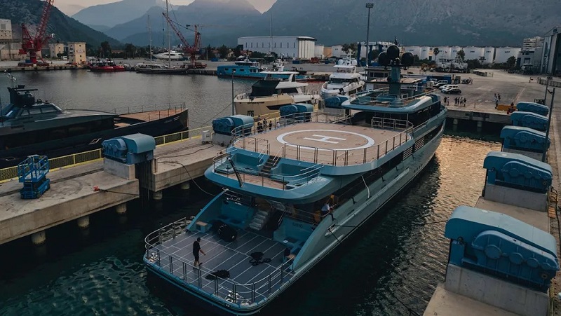 This New 174-Foot Custom Superyacht Doubles as Floating Garage for All Your Toys