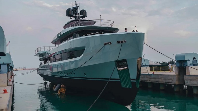 This New 174-Foot Custom Superyacht Doubles as Floating Garage for All Your Toys