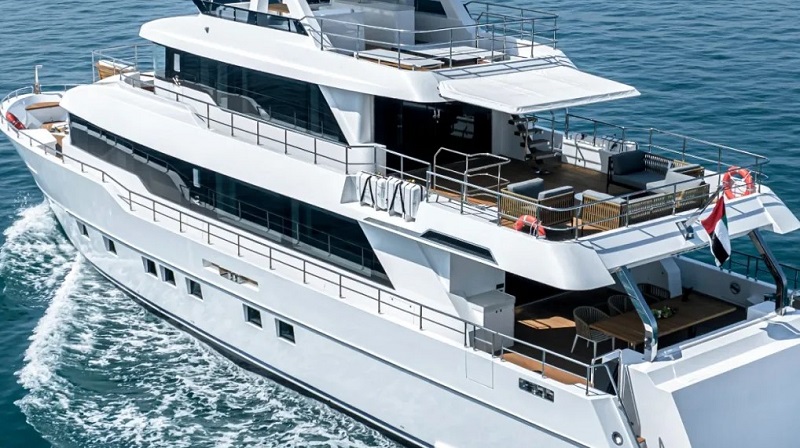 This New 101-Foot Superyacht Has an Unusually Large Social Enclave on Its Main Deck