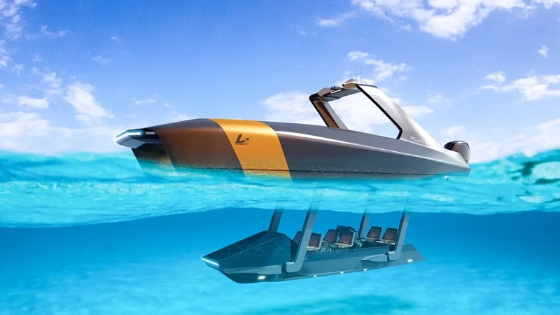 This Insane New Electric Catamaran Has a Passenger Capsule That Dives Beneath the Water