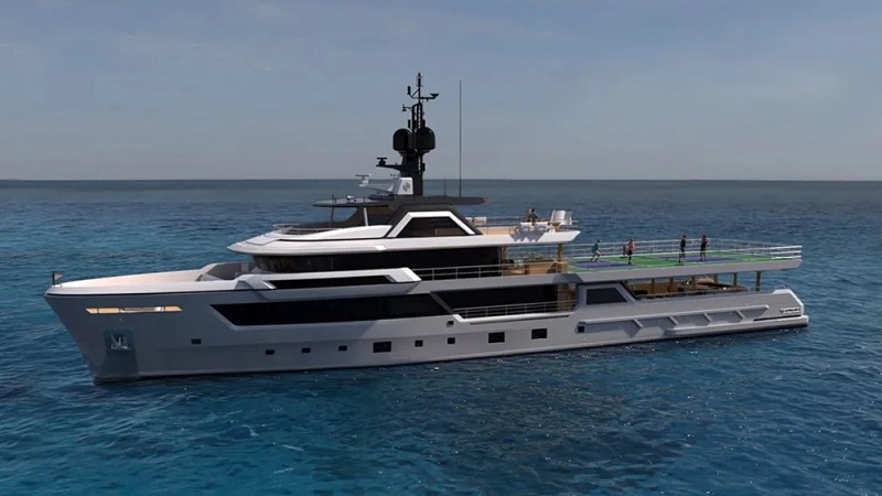 This New 165-Foot Explorer Yacht Comes With a Full-Size Pickleball Court