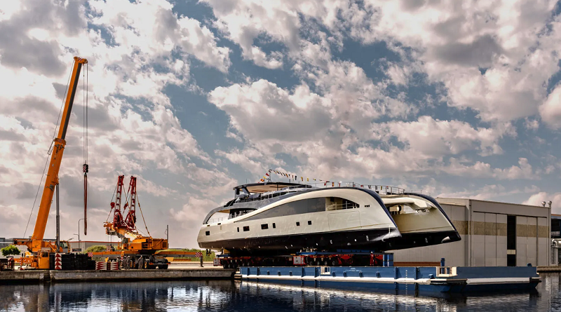 43m Hybrid-Electric Catamaran Seawolf X Delivered by Rossinavi