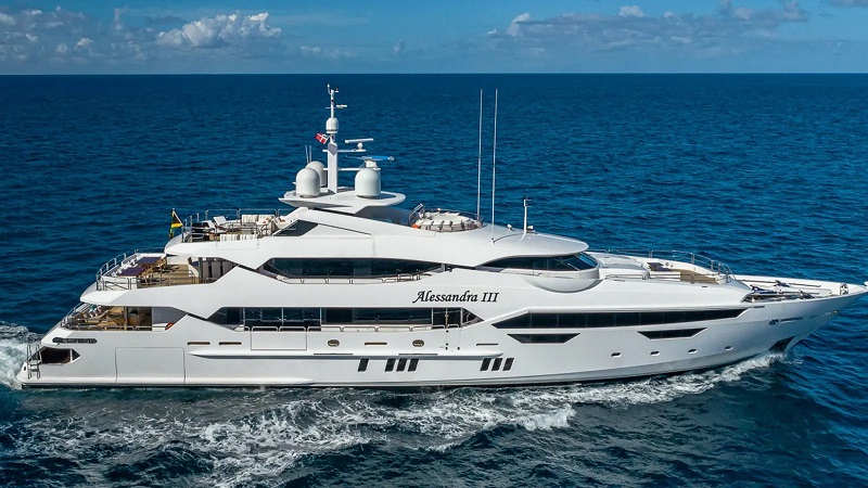 47m Sunseeker yacht Alessandra III listed for sale