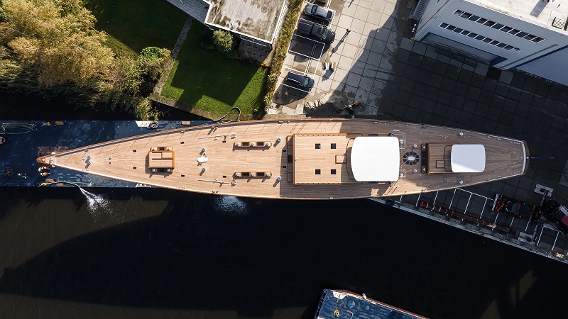 65m Royal Huisman project Aquarius II completes outfitting