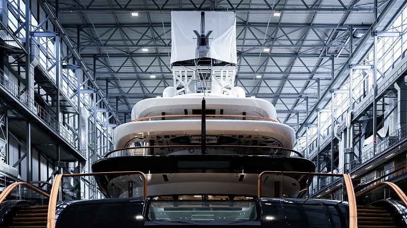 Landmark 119m fuel-cell Feadship superyacht Project 821 on sea trials