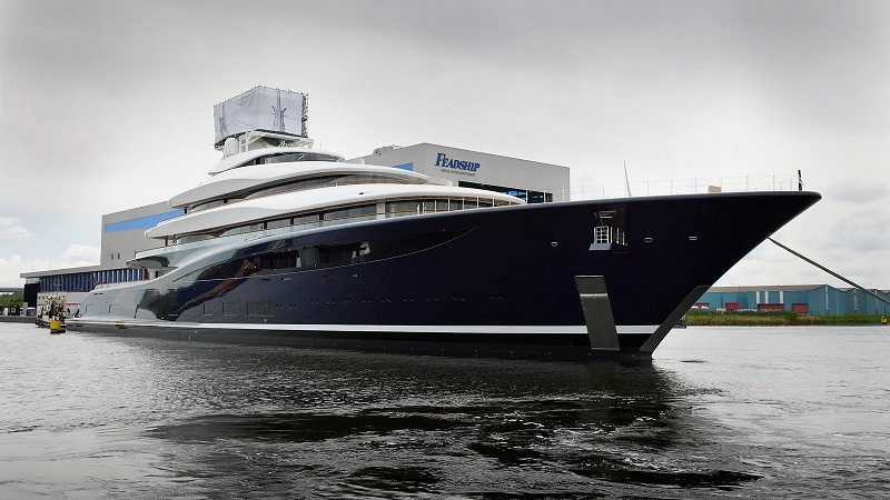 Landmark 119m fuel-cell Feadship superyacht Project 821 on sea trials