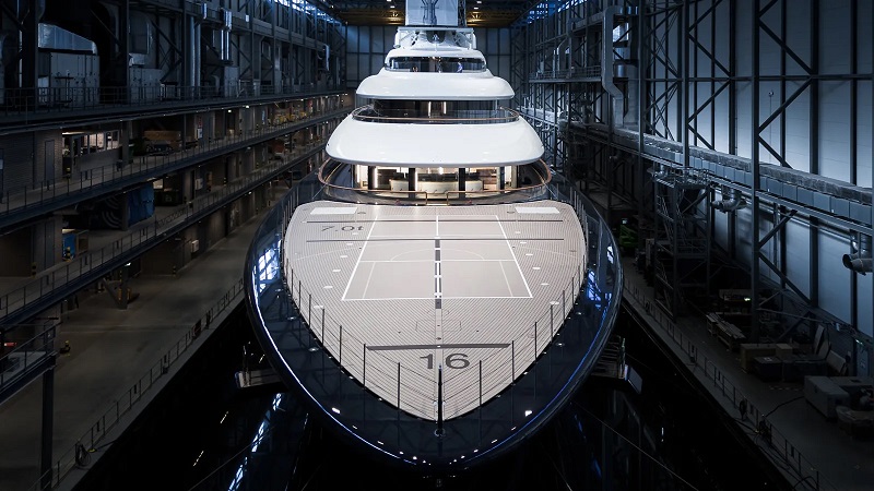 Landmark 119m fuel-cell Feadship superyacht Project 821 on sea trials