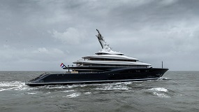 Landmark 119m fuel-cell Feadship superyacht Project 821 on sea trials