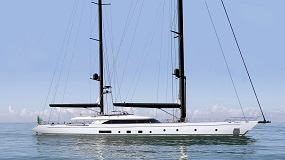 60m Ketch Katana Hits the Water