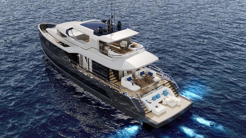 First interior renderings of Sarp Yachts XSR 85 RPH motor yacht revealed