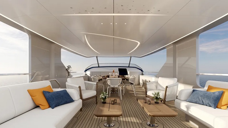 First interior renderings of Sarp Yachts XSR 85 RPH motor yacht revealed