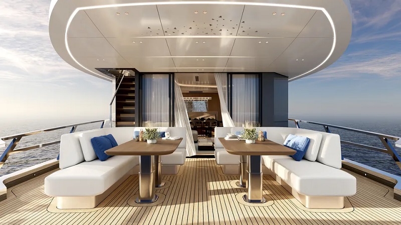 First interior renderings of Sarp Yachts XSR 85 RPH motor yacht revealed