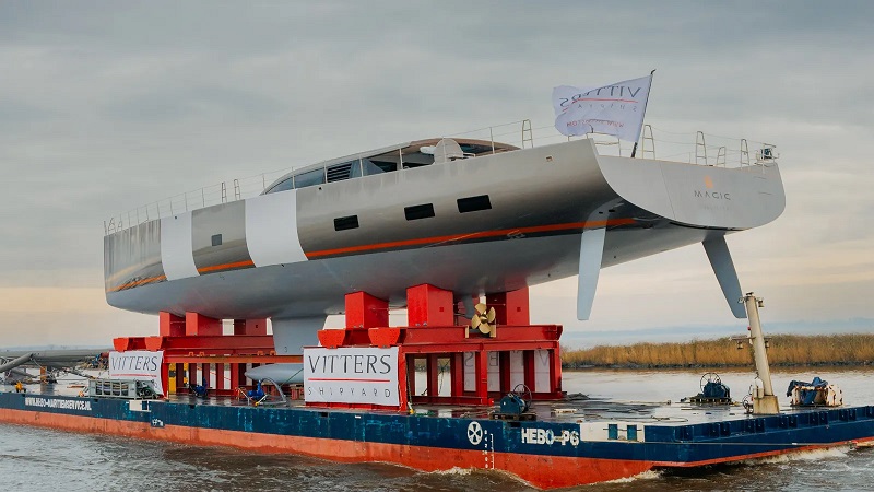 Watch: Vitters launches 44m sailing superyacht Magic