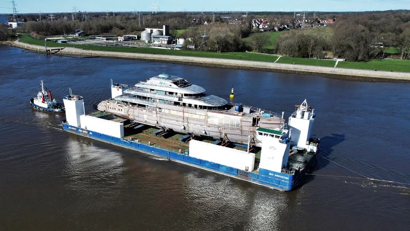 Secretive 78m Lürssen superyacht Ace 21 spotted outside shed