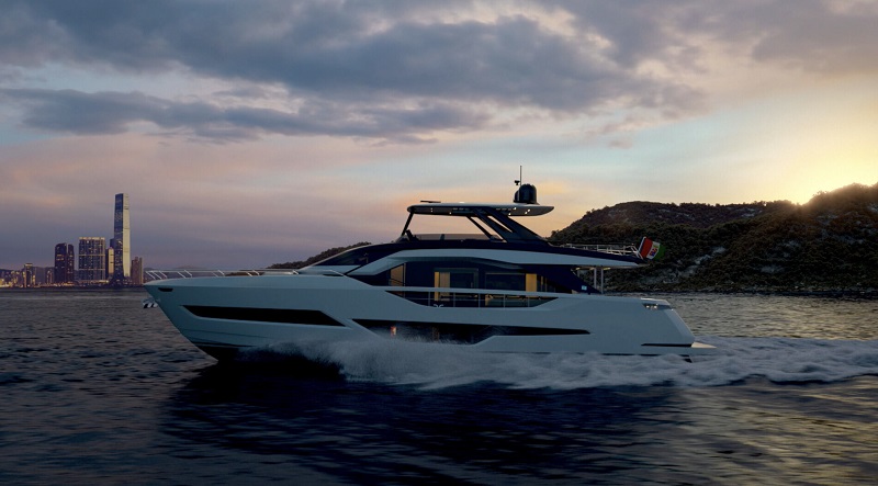 New 800 Flybridge Yacht Introduced by Ferretti Yachts