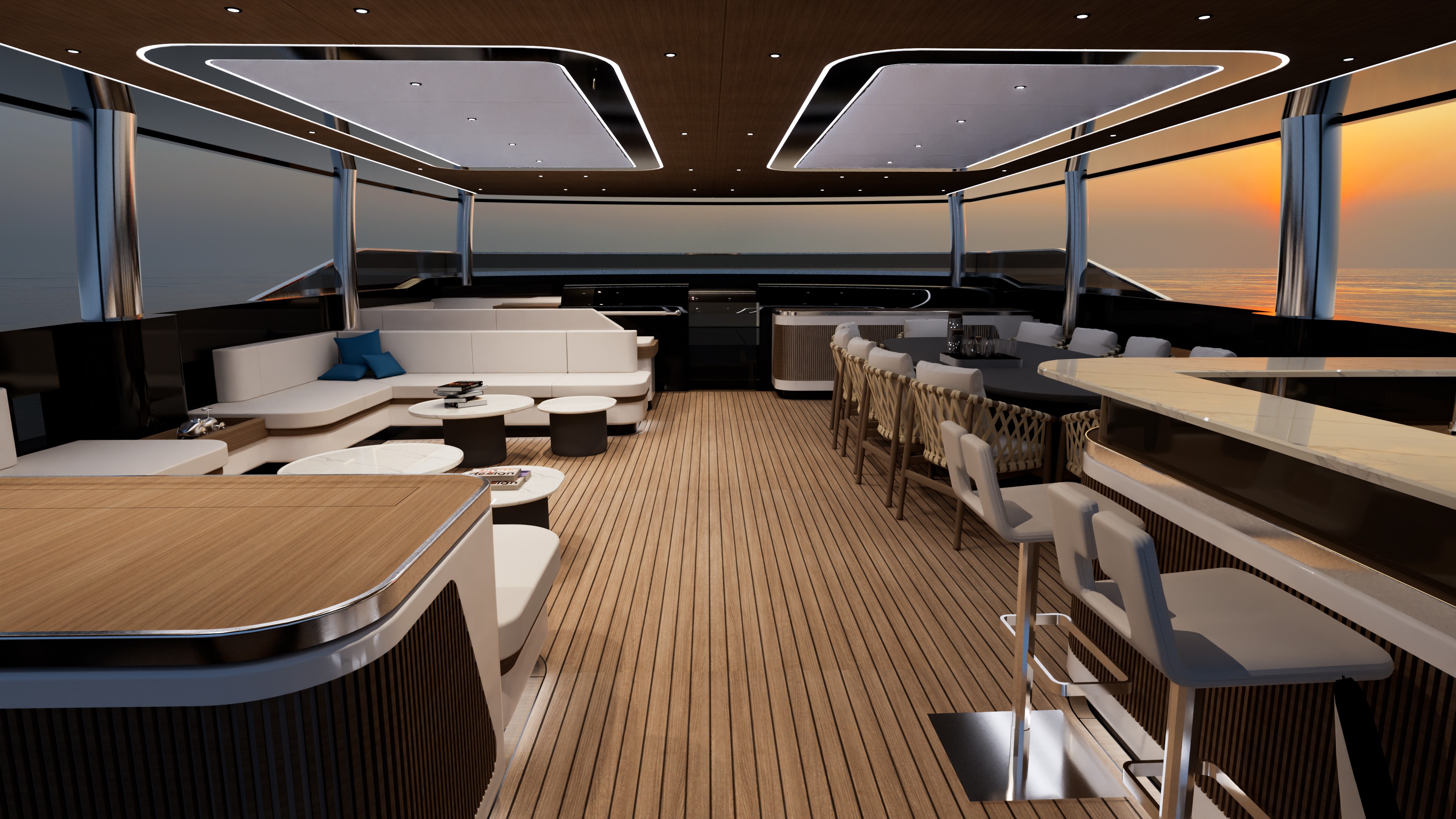 First GX42 Superyacht Reveals Family-Oriented Casali Interior