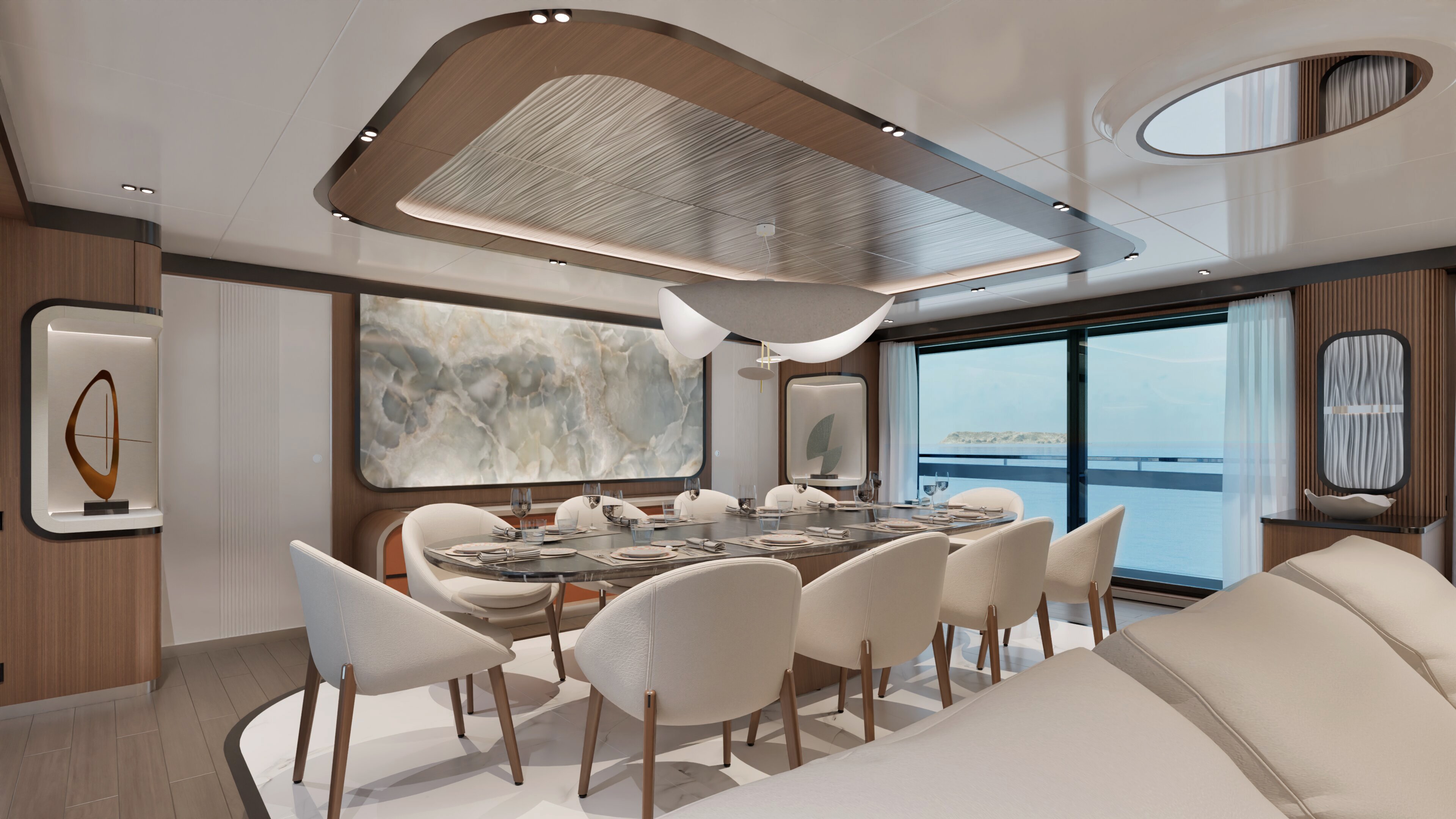 First GX42 Superyacht Reveals Family-Oriented Casali Interior