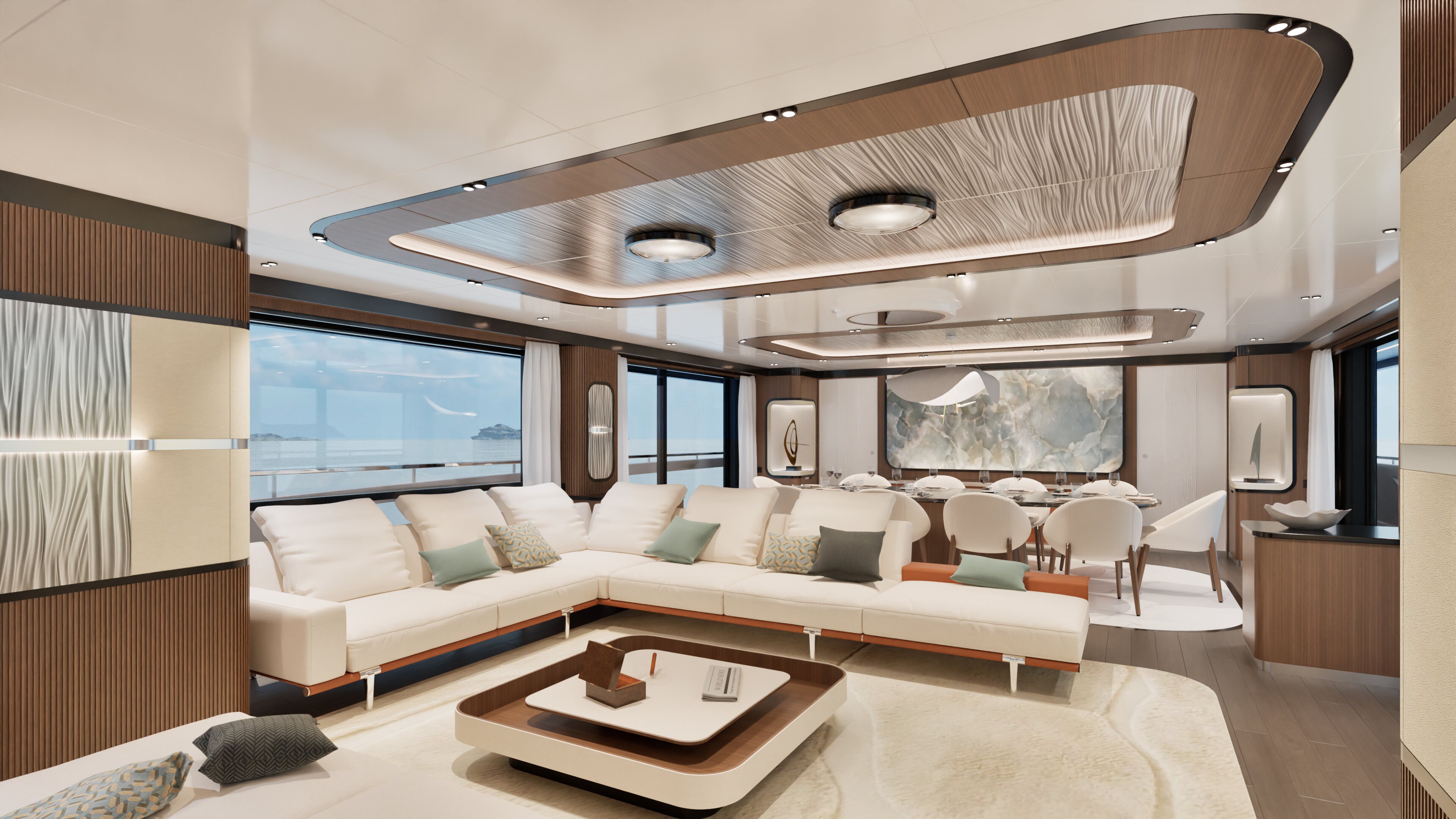 First GX42 Superyacht Reveals Family-Oriented Casali Interior