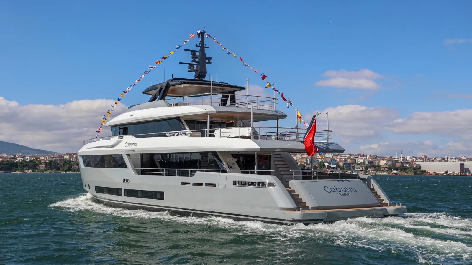 First 35m Atlante Classic yacht model on sea trials