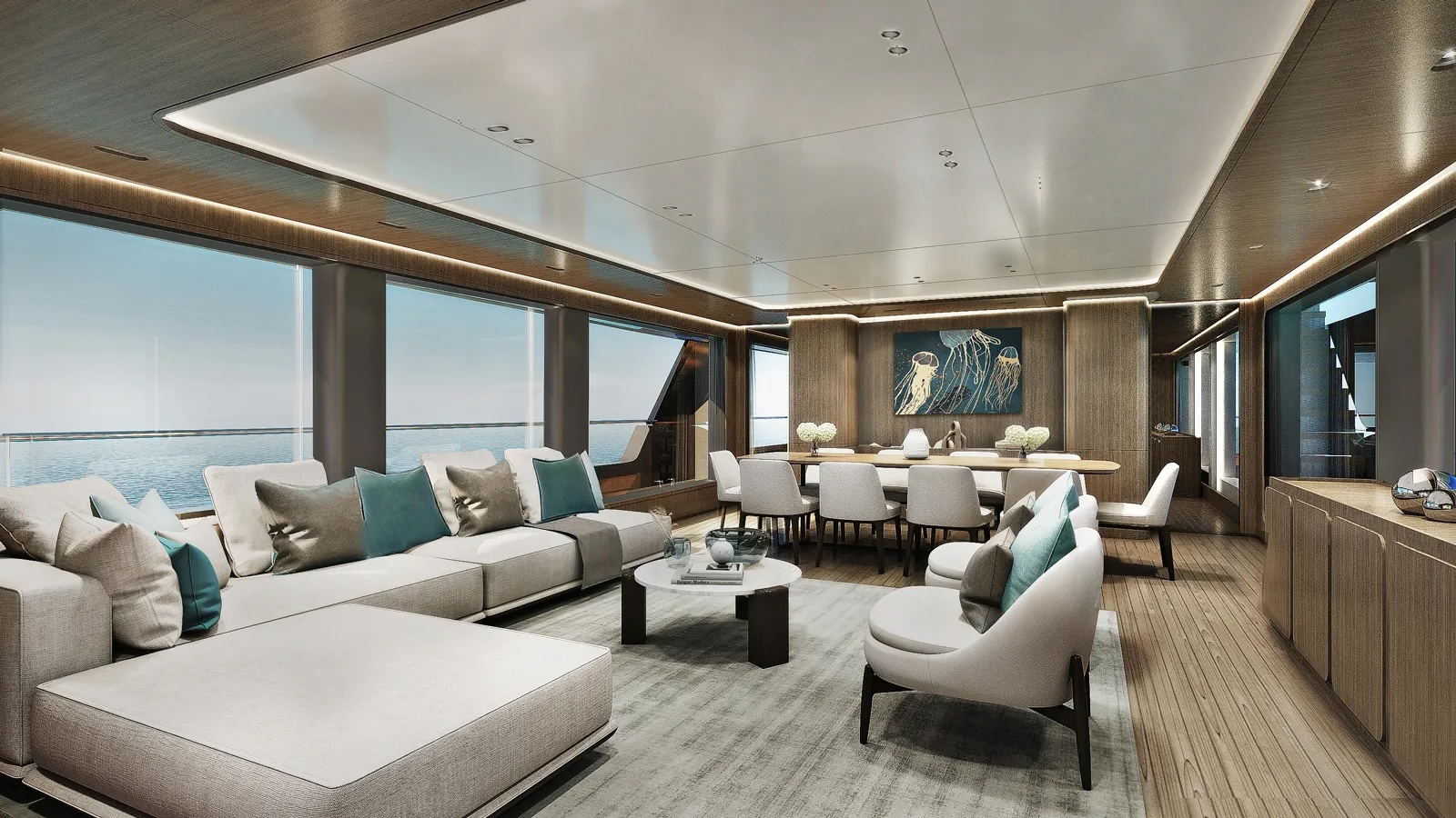 First 35m Atlante Classic yacht model on sea trials