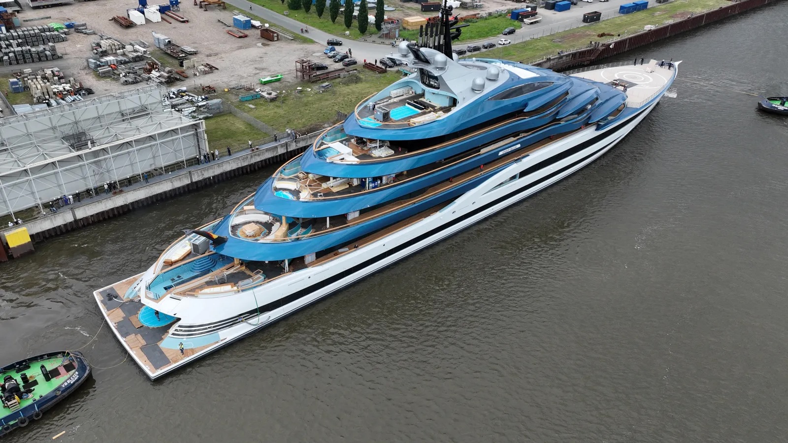 134m Lürssen superyacht Project Deep Blue launched