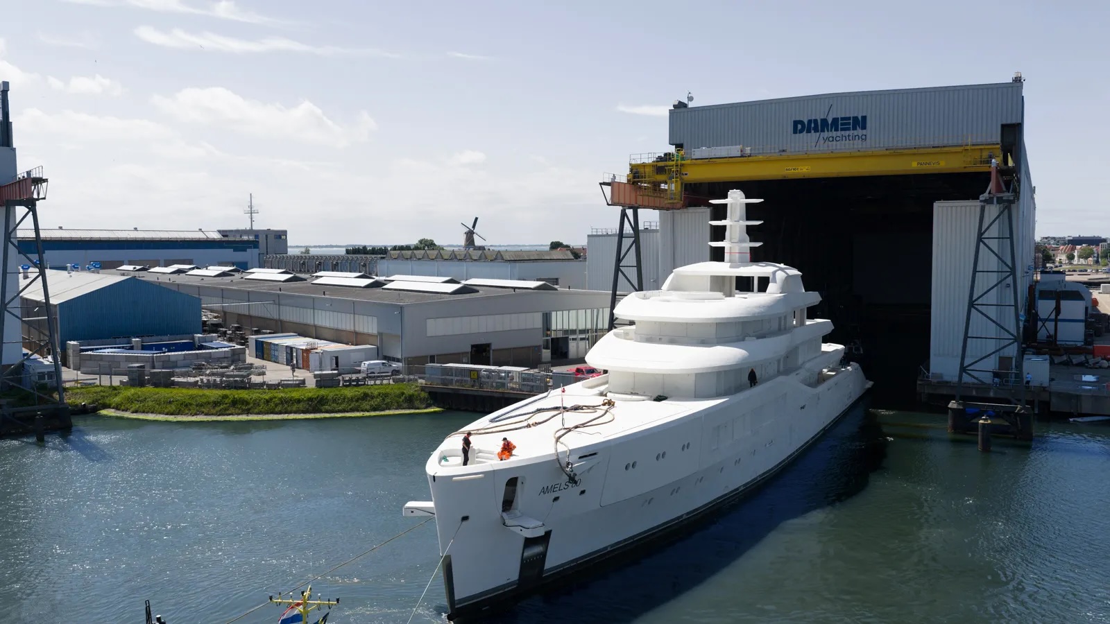 Fourth Amels 80 superyacht moves to outfitting