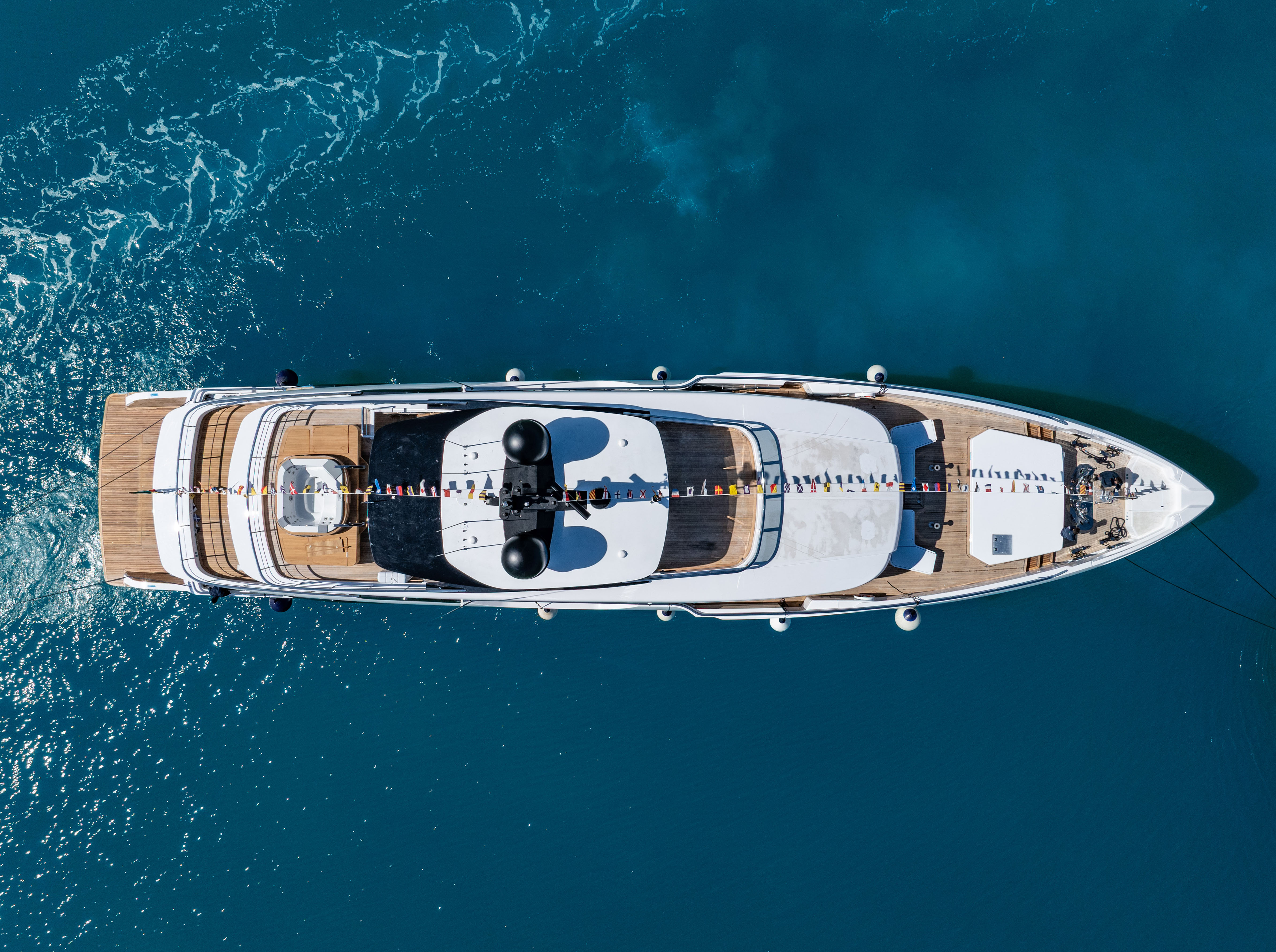 Third Custom Line Navetta 38 Hull Launched in Ancona July 18, 20251011