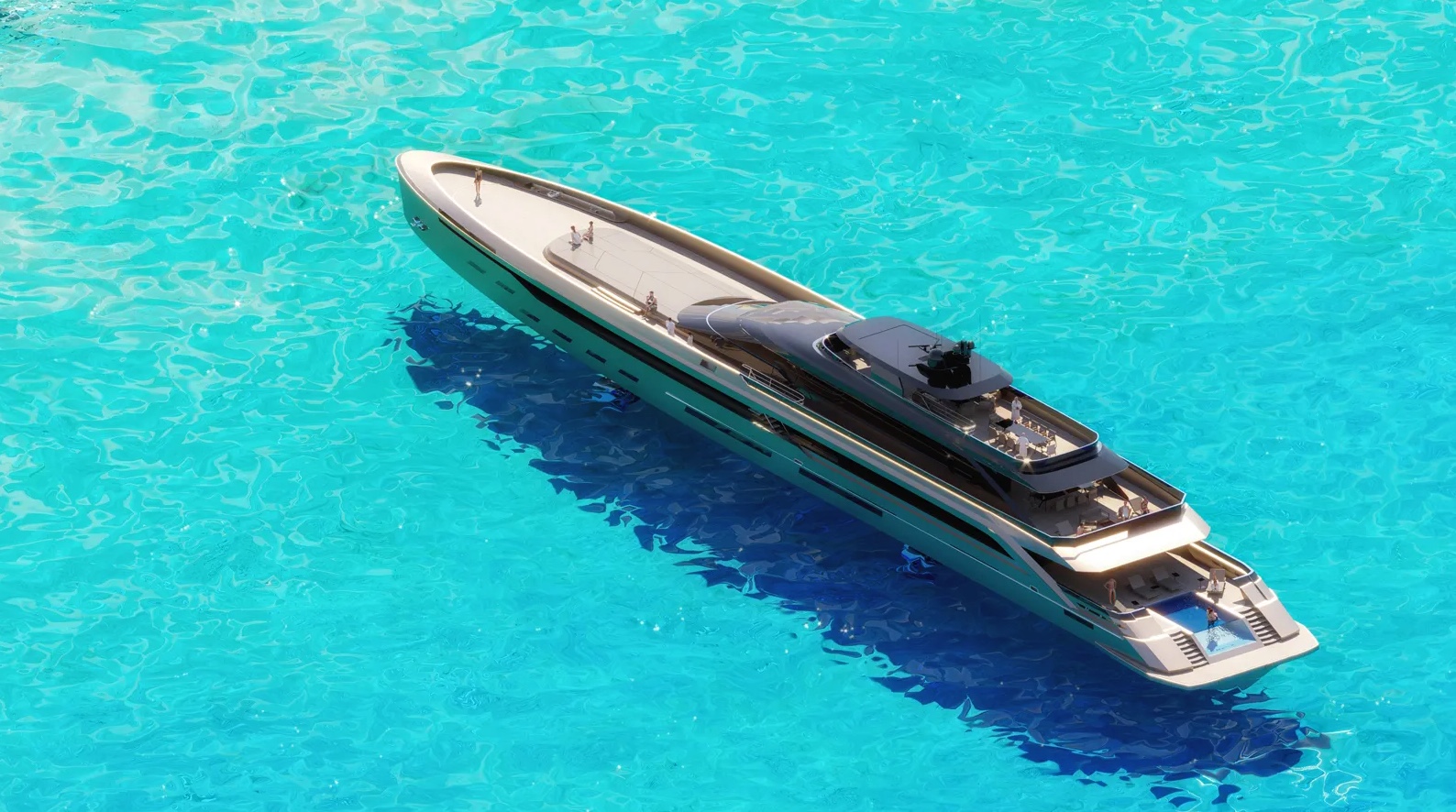 Details of 85-Meter Hydrogen-Powered Concept Revealed by MASK Architects