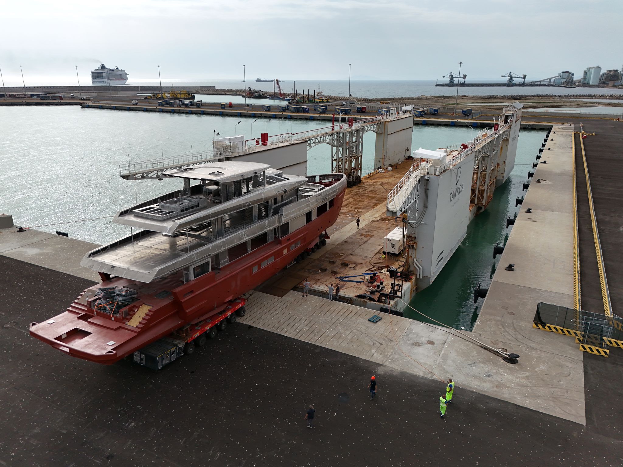 First Tankoa-Built Hull from Civitavecchia Facility Arrives in Genoa