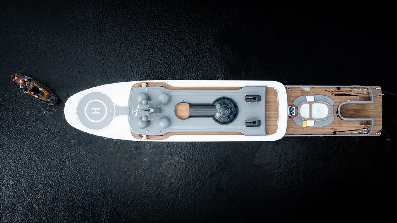 Lürssen Launches 114m Megayacht Cosmos With Methanol Fuel Cell Technology Lürssen Launches 114m Megayacht Cosmos With Methanol Fuel Cell Technology