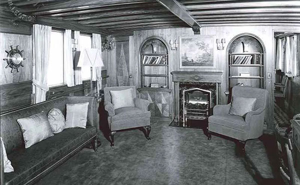 38m vintage Pusey yacht Acania undergoing full-scale restoration at Delta Marine