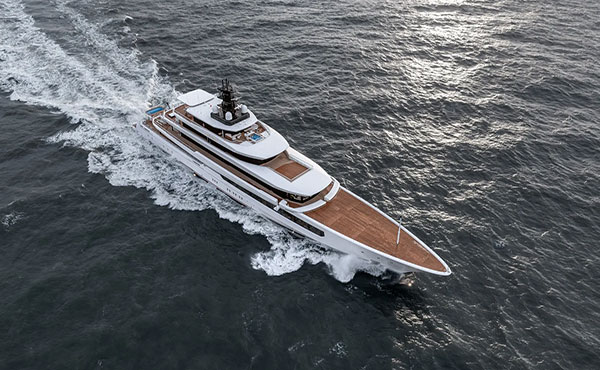 111m Oceanco superyacht DreAMBoat on sea trials