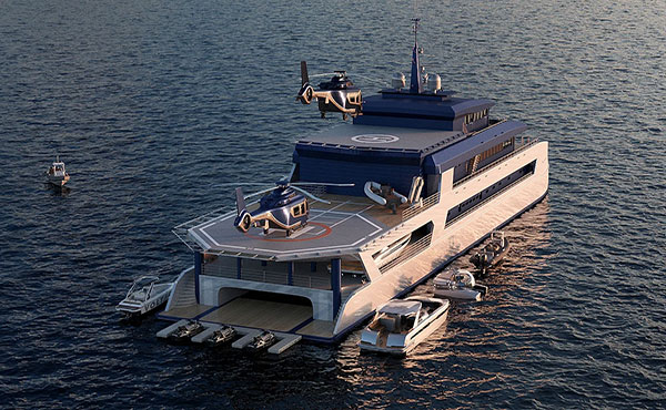 Sentinel: ShadowCat releases support yacht concept with integrated surveillance drones Sentinel: ShadowCat releases support yacht concept with integrated surveillance drones