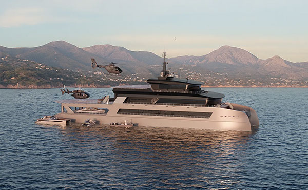 Sentinel: ShadowCat releases support yacht concept with integrated surveillance drones Sentinel: ShadowCat releases support yacht concept with integrated surveillance drones