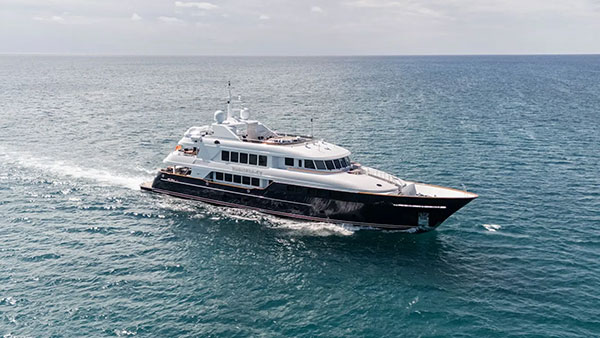 45m Trinity motor yacht listed for sale following M refit
