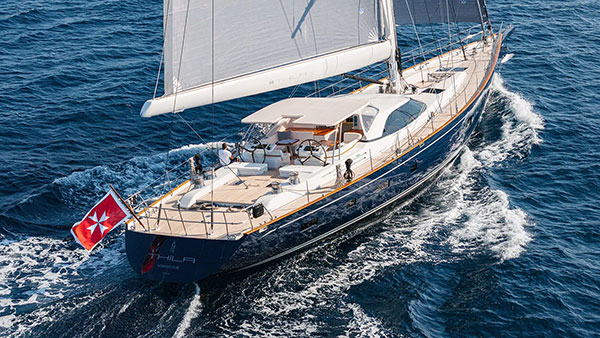 29m Dubois-designed sailing yacht Thila listed for sale
