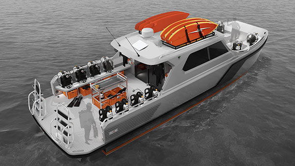 Roam Boats unveils C12 Dive Catamaran for professional diving and tender operations
