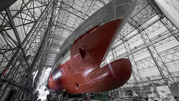 First Baglietto T54 yacht model moves to outfitting