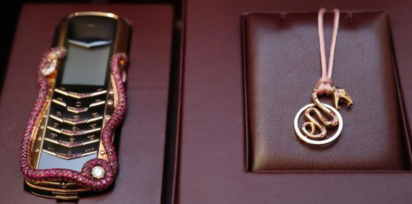 Vertu & Boucheron Team up to Create Ruby-Encrusted Phone