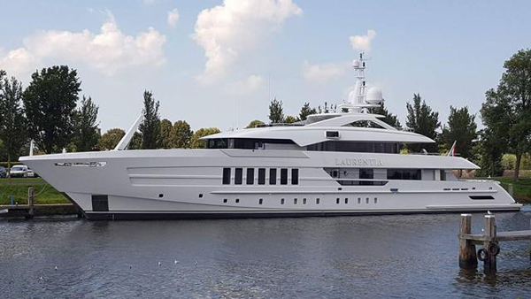 Heesen yacht Laurentia spotted after sea trials