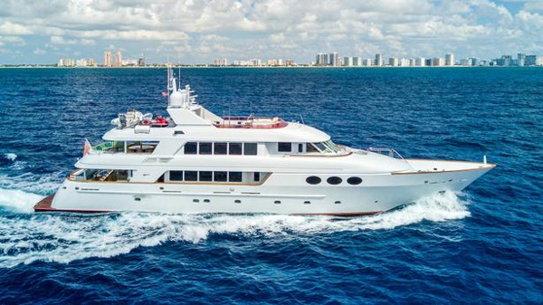 Trinity motor yacht Relentless now for sale with Worth Avenue