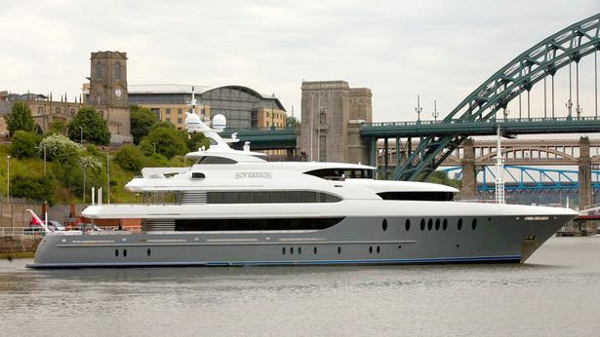 Newcastle motor yacht Sovereign now for sale with Worth Avenue