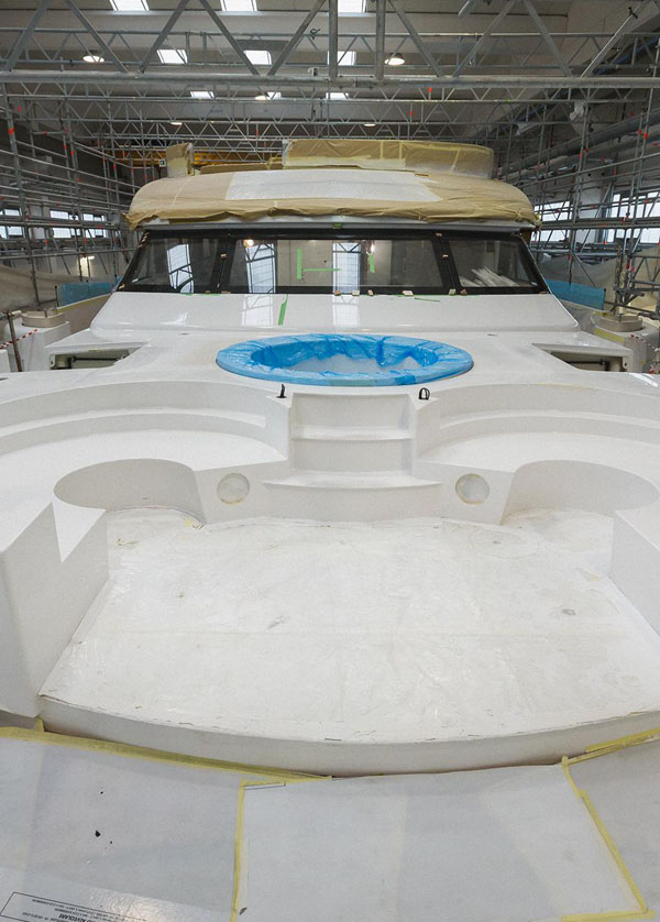 Wider 165 yacht Project Cecilia nearing completion