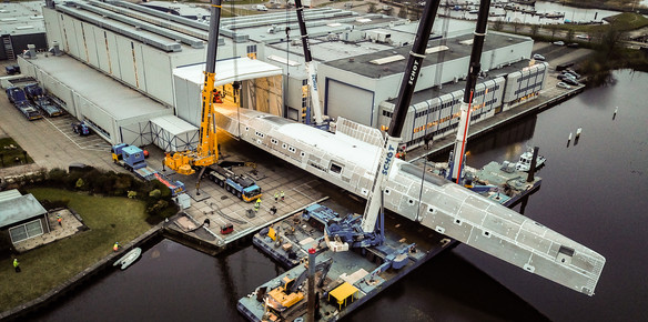 Royal Huisman's Largest Yacht 'Project 400' Emerges