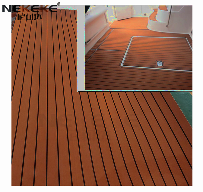 Dark Brown + Black Seam Line EVA Foam Sheet ship Eva Cheap outdoor decking