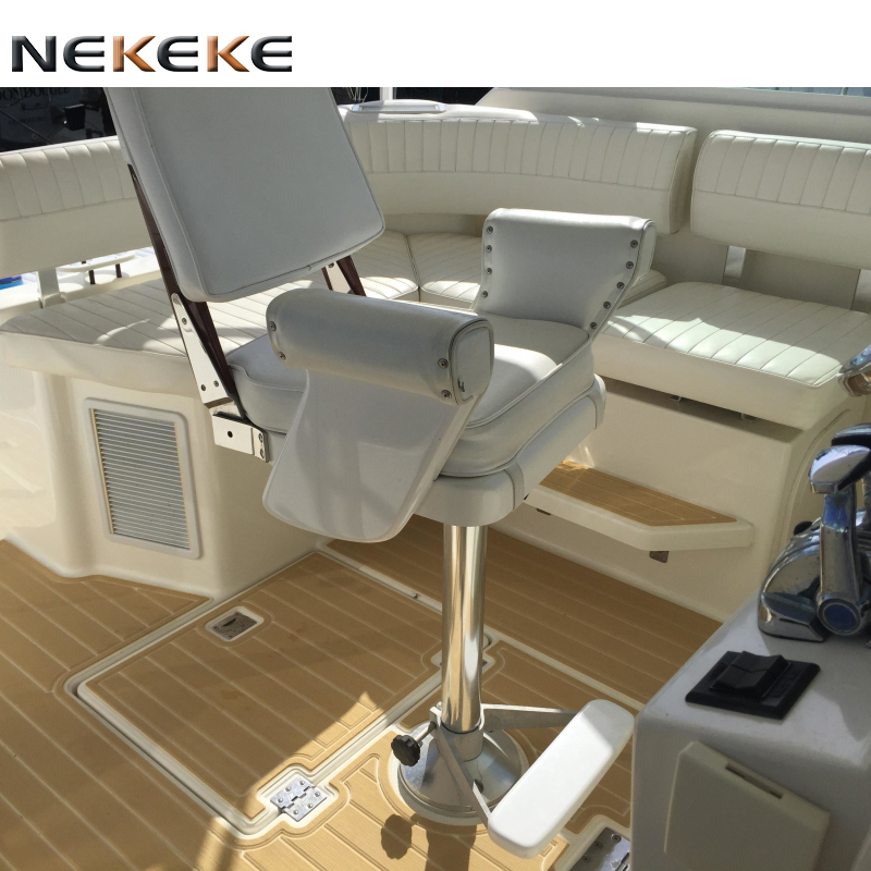 Hot sell NEKEKE light Brown and White Lines mat form China synthetic teak deck flooring