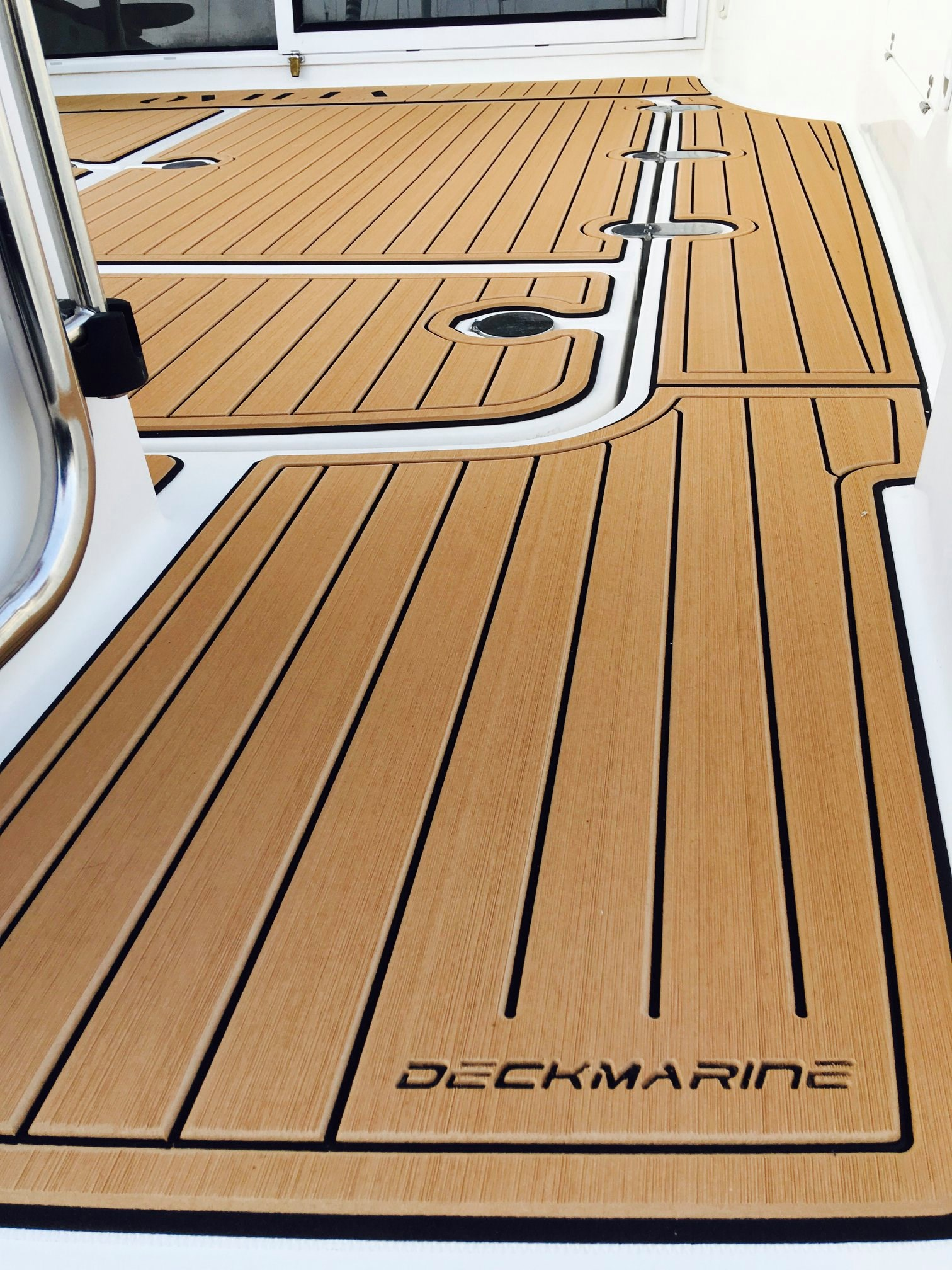 customized Light brown+ Black Boat Yacht Marine EVA Deck Foam Sheet Composite outdoor decking